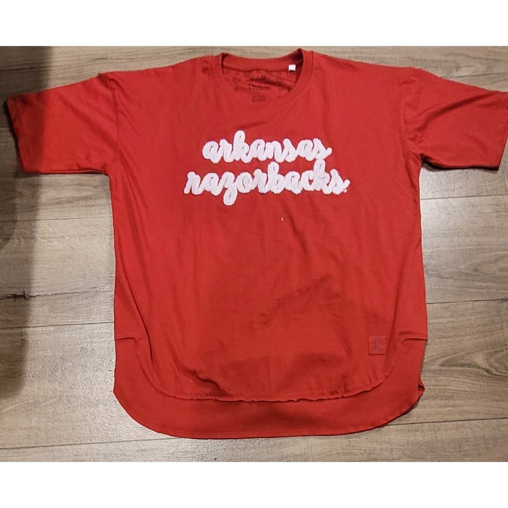 Pressbox Arkansas Razorbacks Red White T-Shirt Cotton Polyester Team Shirt
